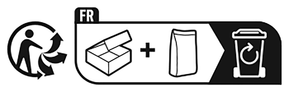 Abreuvoir anti-déversement square blanc/gris - Packaging label