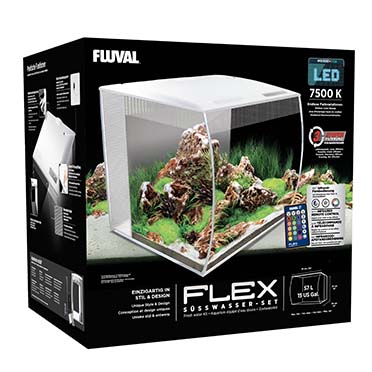 Fluval flex freshwater aquarium kit white - Verpakkingsbeeld
