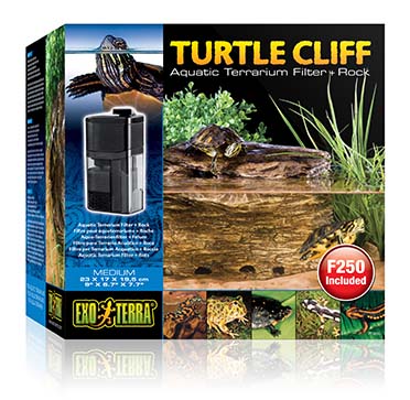 Ex turtle cliff aquatic terr. filter + rock  M