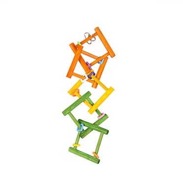 Colourful wooden bird ladder - Product shot