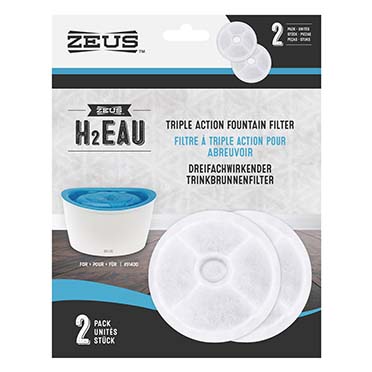 Zeus h2eau triple action fountain filter white - Product shot
