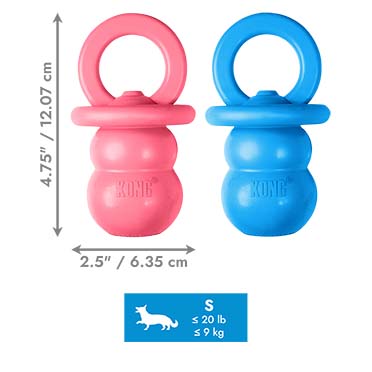 Kong puppy binkie Rosa/blau - Detail 3