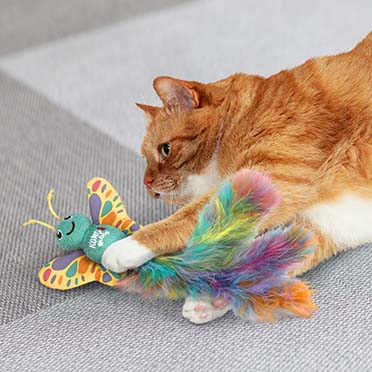 KONG Cat Wubba Butterfly Mehrfarbig - Sceneshot