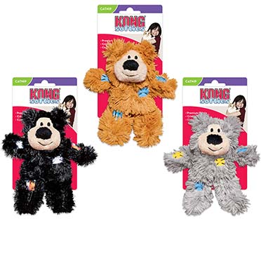 Kong cat softies patchwork bear mixed colors - Verpakkingsbeeld