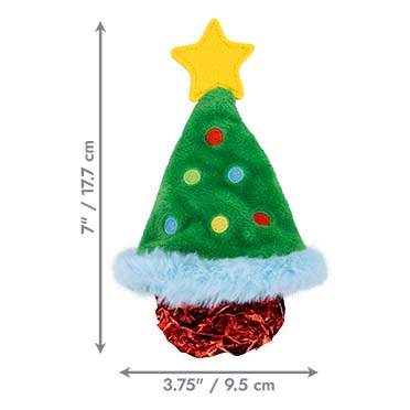 KONG Holiday Cat Crackles Christmas Tree Groen - Detail 1