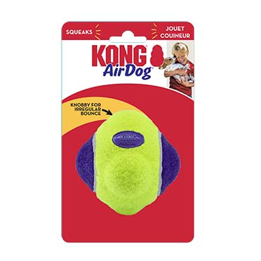 Kong airdog squeaker knobby ball yellow/fuchsia - <Product shot>