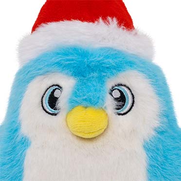 KONG Holiday Snuzzles Santa Penguin Blauw/wit - Detail 3