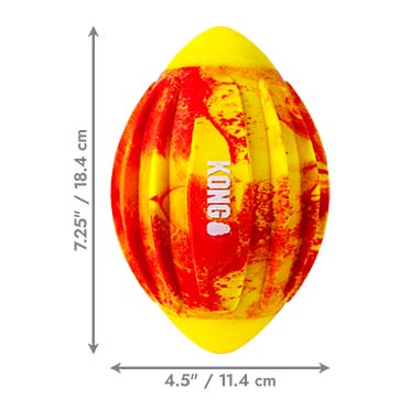 KONG Flexball Sport Football Geel/rood - Detail 1