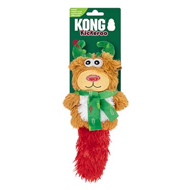KONG Holiday Cat Kickeroo Character Couleurs mélangées - Facing