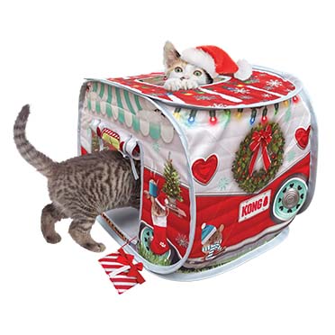 KONG Holiday Cat Play Spaces Camper Multicolor - Sceneshot