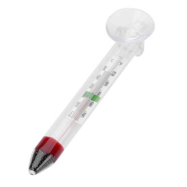 Glass thermometer with sucker slim  0 - 42 °C