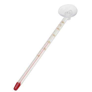 Glass thermometer with sucker slim  0 - 50 °C