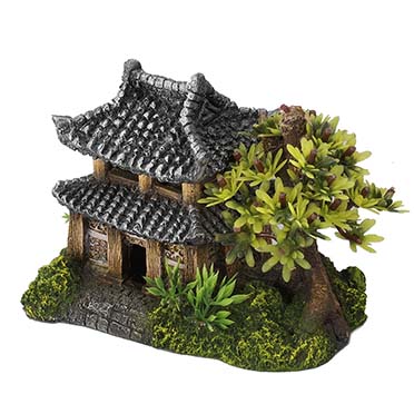 Asian house with plants - Product shot