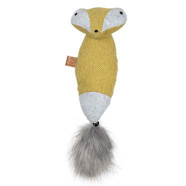 Cat toy rocco catnip cuddle chenille yellow - Product shot