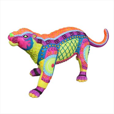 Dia de los muertos jaguar multicolore - Product shot