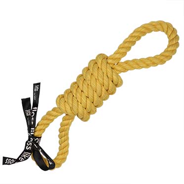 'tug life' playing rope 2 loops yellow - <Product shot>