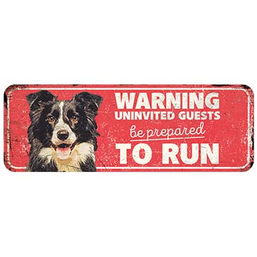 Warning sign collie en red - Product shot