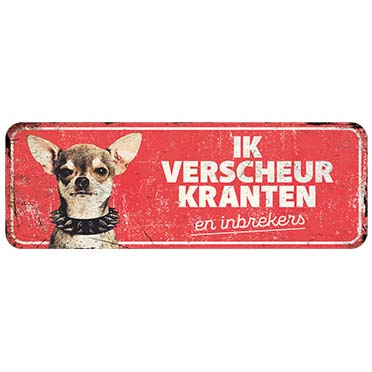 Warnschild chihuahua nl rot - Product shot