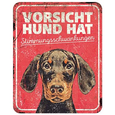 Warnschild dobermann de rot - Product shot