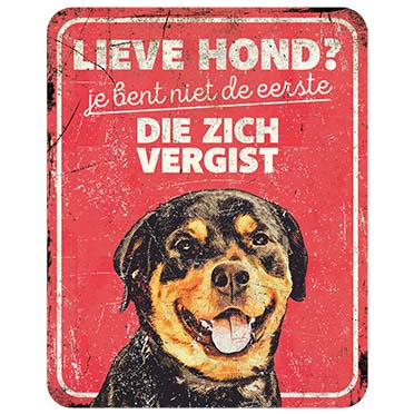 Warnschild rottweiler nl rot - Product shot