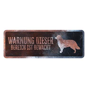 Warning sign collie german multicolour - Product shot
