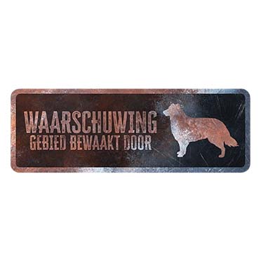 Warning sign collie dutch multicolour - Product shot