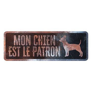 Warning sign chihuahua french multicolour - Product shot