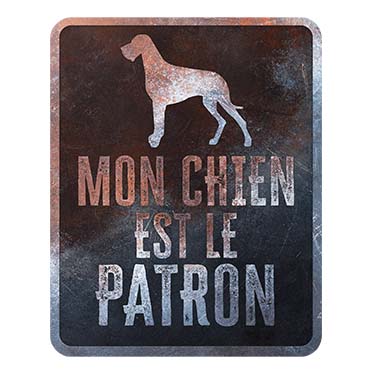 Warnschild danish dog französisch mehrfarbig - Product shot