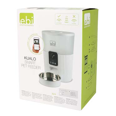 Kualo smart feeder met camera wit - Verpakkingsbeeld