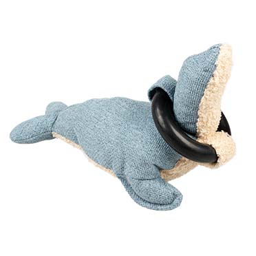 Navy chenille dog toy blue - Product shot