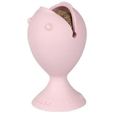 Petit puffi snack toy with catnip ball pink - Product shot