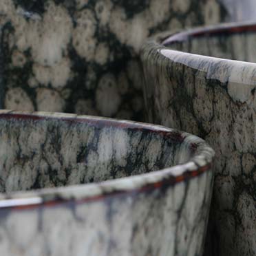 Jasper food and drink bowl green marble - Detail 1
