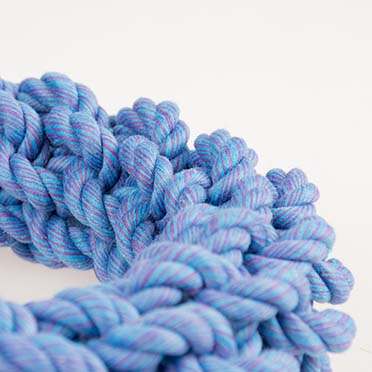 'da-chain' braided ring blue - Detail 1