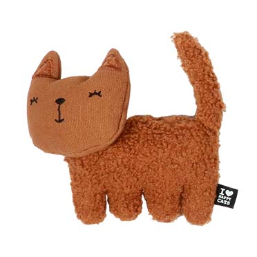 Zoey - refillable cat kicking cushion brown - Product shot