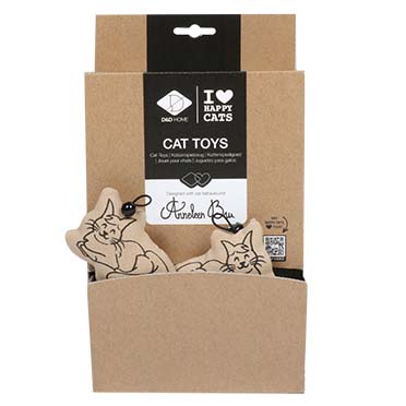 Relaxing happy cat - cat toy with bell beige - Verpakkingsbeeld