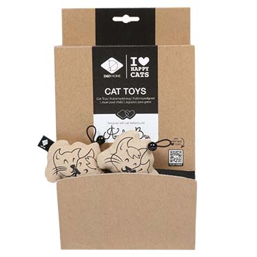 Happy cats - cat toy with bell beige - Verpakkingsbeeld