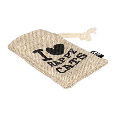 I love happy cats pouch - refillable black - Product shot