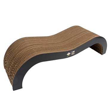 ARCHIE - Cardboard scratcher lounge brown/black - Detail 3