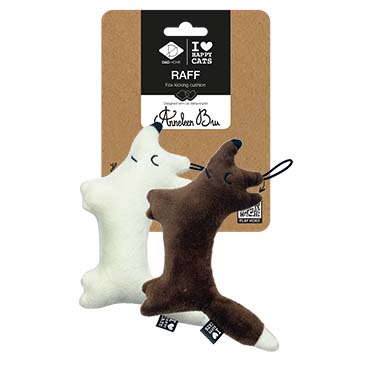 Raff — coussin de frappe en forme de renard multicolore - Verpakkingsbeeld