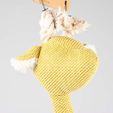 George chenille fabric dog toy yellow - Detail 2