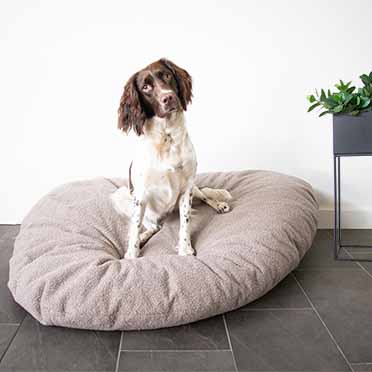 Pebble - coussin pour chiens taupe - Sceneshot