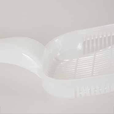 Pelle de toilette pour chat compact transparent/blanc - Detail 1