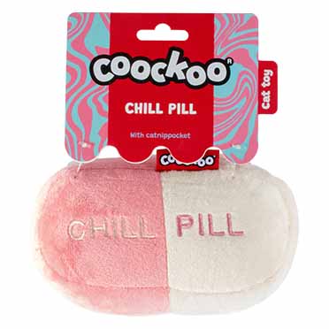 Kicking cushion CHILL PILL pink/beige - Verpakkingsbeeld