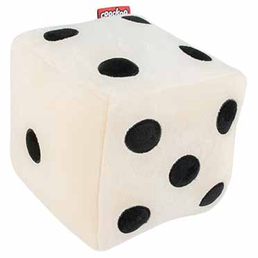 Dog toy ROLL THE DICE white/black - Product shot