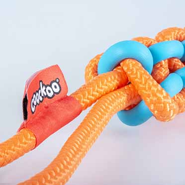 Hundespielzeug twisting tugger blau/orange - Detail 1