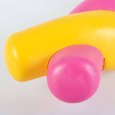 Dog toy twisted s'mores yellow/pink - Detail 1