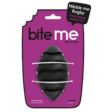 Snackspeeltje Nibble me Rugby Zwart - Verpakkingsbeeld