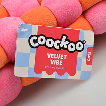 Kussen Velvet Vibe Oranje/roze - Verpakkingsbeeld