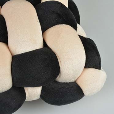 Kussen Velvet Vibe Zwart/beige - Detail 1