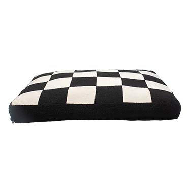 Dog cushion COZY BLOCK Black/white - Foodshot